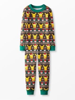 Hanna Andersson Pokémon Pikachu Holiday Pajama Set Sz 130cm